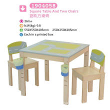 Square Table and Two Chairs Children Furniture Kids Furniture